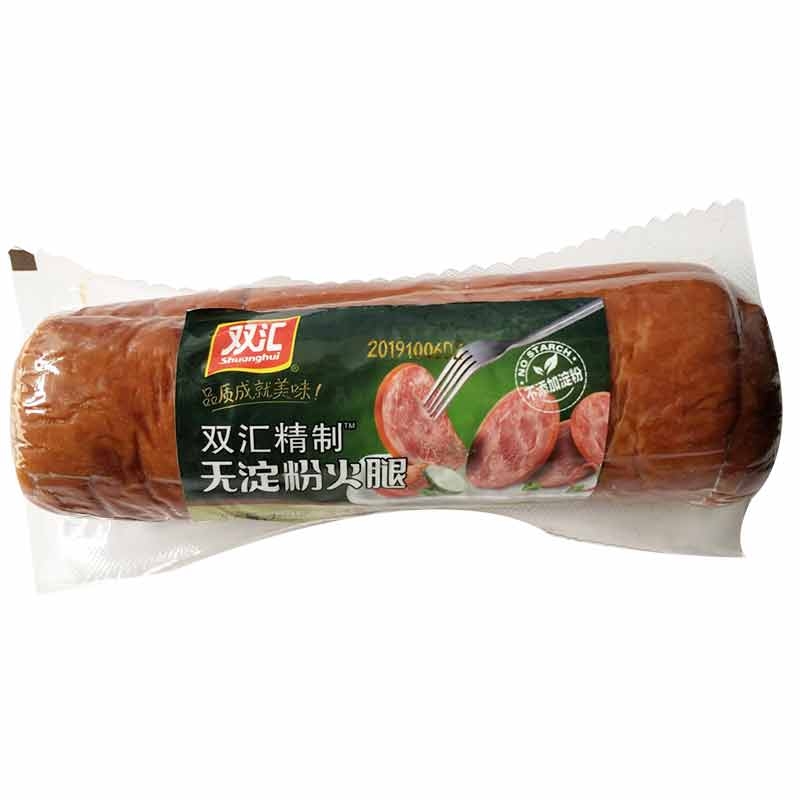 雙匯熱賣精制無(wú)淀粉火腿420g即食熟食煙熏風(fēng)味午餐肉配餐香腸